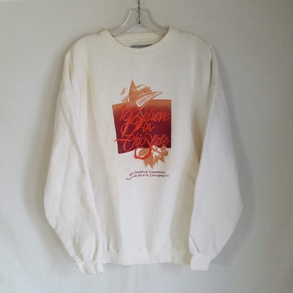 Vintage Believe in Ohio State Buckeyes‎ 1999 Campus Campaign Sweatshirt Size XL